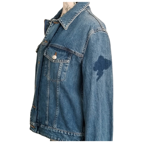 Zadig & Voltaire Vintage Medium Wash Blue Jean Jacket - Picture 2 of 6